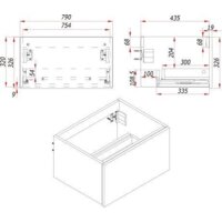  ЗОВ Тумба под умывальник Кито 80 K80LA0MWMC (аттик/белый матовый) - Превью изображения №4 — Интернет-магазин ПроЗаказ
