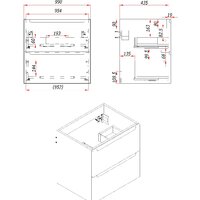  ЗОВ Тумба с умывальником Дион 100 D100LWP0M9003MKV5-OL100 (белый матовый) - Превью изображения №6 — Интернет-магазин ПроЗаказ