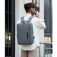 Городской рюкзак Miru Skinny 15.6 MBP-1050 (серый) - Превью изображения №8 — Интернет-магазин ПроЗаказ