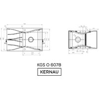 Кухонная мойка Kernau KGS O 6078 1B1D Black Metallic - Превью изображения №9 — Интернет-магазин ПроЗаказ