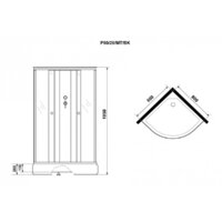 Душевая кабина Niagara Promo P80/26/MT/BK 80x80x195 - Превью изображения №5 — Интернет-магазин ПроЗаказ