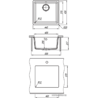 Кухонная мойка Florentina Вега 400 (бежевый) - Превью изображения №2 — Интернет-магазин ПроЗаказ