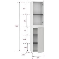  Onika Шкаф-пенал для ванной Алеста 35 403570 - Превью изображения №10 — Интернет-магазин ПроЗаказ
