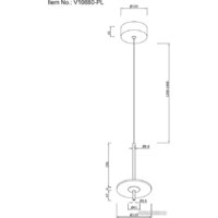 Подвесная люстра Moderli Ella V10880-PL - Превью изображения №5 — Интернет-магазин ПроЗаказ