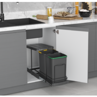 Система сортировки мусора Starax S-2392-A 24 л (антрацит) - Превью изображения №2 — Интернет-магазин ПроЗаказ