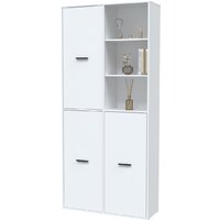 Шкаф распашной Интерлиния Skill-20 (3) (белый/белый) - Превью изображения №4 — Интернет-магазин ПроЗаказ