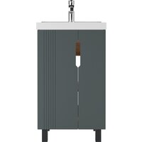  Айсберг Тумба под умывальник Bazis 50 Марта без ящика (дуб вотан) - Превью изображения №3 — Интернет-магазин ПроЗаказ