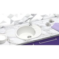 Кухонная мойка Berge BR-6201 (белый матовый) - Превью изображения №2 — Интернет-магазин ПроЗаказ