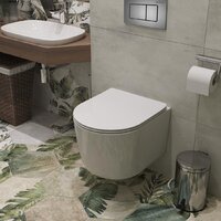 Унитаз подвесной Roxen Simple Compact в комплекте с инсталляцией StounFix Dual Fresh 6 в 1 954681 (кнопка: оружейная сталь) - Превью изображения №12 — Интернет-магазин ПроЗаказ