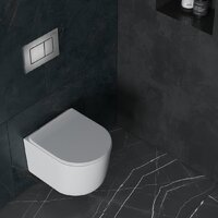 Унитаз подвесной Roxen Simple Compact в комплекте с инсталляцией StounFix Dual Fresh 6 в 1 954681 (кнопка: оружейная сталь) - Превью изображения №15 — Интернет-магазин ПроЗаказ
