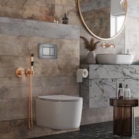 Унитаз подвесной Roxen Simple Compact в комплекте с инсталляцией StounFix Dual Fresh 6 в 1 954681 (кнопка: оружейная сталь) - Превью изображения №13 — Интернет-магазин ПроЗаказ