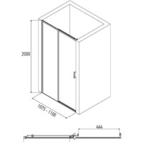 Душевая дверь Alex Baitler AB61B110 110x200 - Превью изображения №3 — Интернет-магазин ПроЗаказ