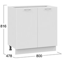 Шкаф напольный Трия Габриэлла 1Н8 (белый/сноу) - Превью изображения №3 — Интернет-магазин ПроЗаказ