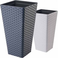 Кашпо Form-Plastic Rattana Slim FP-3900-014 (антрацитовый) - Превью изображения №3 — Интернет-магазин ПроЗаказ