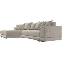 Угловой диван Лига диванов НордСтар левый 121113L (микровельвет бежевый/подушки микровельвет бежевый) - Превью изображения №4 — Интернет-магазин ПроЗаказ