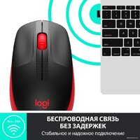 Мышь Logitech M190 (черный/красный) - Превью изображения №3 — Интернет-магазин ПроЗаказ