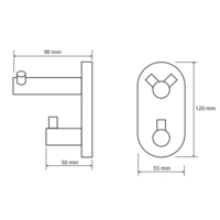 Крючок для ванны Bemeta Omega 104405222 - Превью изображения №2 — Интернет-магазин ПроЗаказ