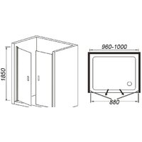 Душевая дверь WeltWasser WW600 600K2-100 - Превью изображения №4 — Интернет-магазин ПроЗаказ