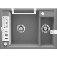 Кухонная мойка Deante Magnetic ZRM S503 (серый металлик) - Превью изображения №2 — Интернет-магазин ПроЗаказ