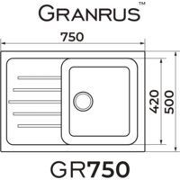 Кухонная мойка Granrus GR-750 (бежевый) - Превью изображения №2 — Интернет-магазин ПроЗаказ