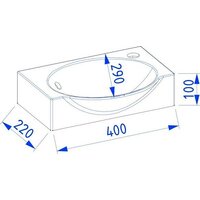  Lauter Тумба под умывальник Из искусственного мрамора Amelia 40 (гранатовый п/мат) - Превью изображения №9 — Интернет-магазин ПроЗаказ