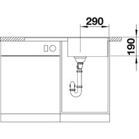 Кухонная мойка Blanco Metra 5 S-F 527111 (нежный белый) - Превью изображения №5 — Интернет-магазин ПроЗаказ