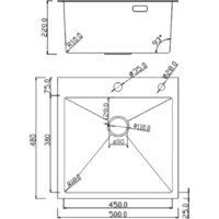 Кухонная мойка Roxen Simple 560220-50B-GR графит/текстурная PVD покрытие (с коландером и дозатором) - Превью изображения №19 — Интернет-магазин ПроЗаказ