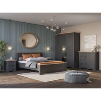 Шкаф распашной Black Red White Jasmin SZF1L2D (графит/дуб артизан) - Превью изображения №4 — Интернет-магазин ПроЗаказ