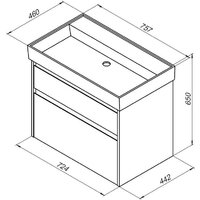  Aquanet Тумба под умывальник Nova Lite 75 242273 (с 2 ящиками) - Превью изображения №7 — Интернет-магазин ПроЗаказ