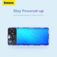 Внешний аккумулятор Baseus Airpow Fast Charge Power Bank 20W 10000mAh (сиреневый) - Превью изображения №14 — Интернет-магазин ПроЗаказ
