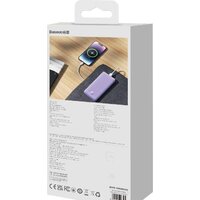 Внешний аккумулятор Baseus Airpow Fast Charge Power Bank 20W 10000mAh (сиреневый) - Превью изображения №12 — Интернет-магазин ПроЗаказ