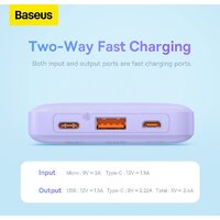 Внешний аккумулятор Baseus Airpow Fast Charge Power Bank 20W 10000mAh (сиреневый) - Превью изображения №18 — Интернет-магазин ПроЗаказ