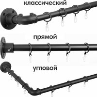 Карниз для штор UG Home Раздвижной 1-рядный 1КМ-У-49-360-Ч (черный, 0.49-3.6м) - Превью изображения №8 — Интернет-магазин ПроЗаказ