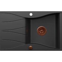 Кухонная мойка Kernau KGS O 6078 1B1D Deep Black - Превью изображения №4 — Интернет-магазин ПроЗаказ