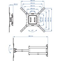 Кронштейн для телевизора Kromax DIX-18W (белый) - Превью изображения №3 — Интернет-магазин ПроЗаказ