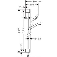 Душевой гарнитур  Hansgrohe Croma Select E [26582400] - Превью изображения №2 — Интернет-магазин ПроЗаказ