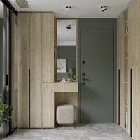 Шкаф-гармошка Евва Лайн ЛН-1D.450.01(2Z) (гикори кингстон) - Превью изображения №3 — Интернет-магазин ПроЗаказ