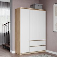 Шкаф распашной Soma ШК-3 (дуб сонома/белый) - Превью изображения №3 — Интернет-магазин ПроЗаказ