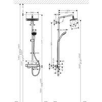 Душевая система  Hansgrohe Croma E Showerpipe 280 1jet 27630000 - Превью изображения №3 — Интернет-магазин ПроЗаказ