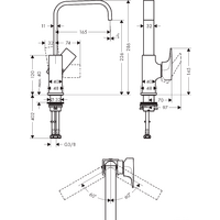 Смеситель Hansgrohe Metropol 32511670 - Превью изображения №2 — Интернет-магазин ПроЗаказ