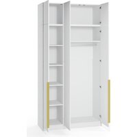 Шкаф распашной Soma Lord Gold 3-х створчатый 120x240 (белый) - Превью изображения №5 — Интернет-магазин ПроЗаказ
