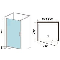 Душевая дверь WeltWasser WW600 600K1-90 - Превью изображения №4 — Интернет-магазин ПроЗаказ