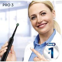 Электрическая зубная щетка Oral-B Pro 3 3000 Cross Action D505.513.3 (черный) - Превью изображения №3 — Интернет-магазин ПроЗаказ