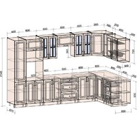 Готовая кухня Интерлиния Мила Шато 1.88x3.4 ВТ PR (белый/керамика/опал светлый) - Превью изображения №6 — Интернет-магазин ПроЗаказ