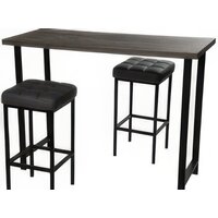 Консольный стол Древпром М94 ДП1-02-04 120x50x88 (сосна пасадена/черный матовый) - Превью изображения №3 — Интернет-магазин ПроЗаказ