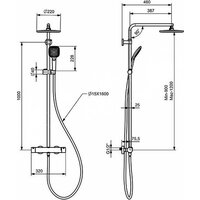 Душевая система  Teska Estella Mix DK1032 - Превью изображения №2 — Интернет-магазин ПроЗаказ