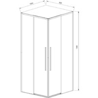 Душевой уголок Vincea Slim-N VSS-4SN8010CLG - Превью изображения №4 — Интернет-магазин ПроЗаказ