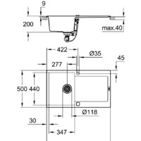 Кухонная мойка Grohe K500 50-C 86/50 1.0 31644AT0 (серый гранит) - Превью изображения №2 — Интернет-магазин ПроЗаказ