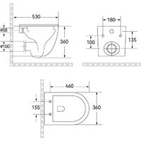 Унитаз подвесной Roxen Antares Tornado Long в комплекте с инсталляцией StounFix Dual Fresh 6 в 1 868442 (кнопка: сатин матовая) - Превью изображения №9 — Интернет-магазин ПроЗаказ