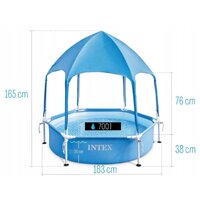 Каркасный бассейн Intex Metal Frame с навесом 28209NP (183x38) - Превью изображения №3 — Интернет-магазин ПроЗаказ